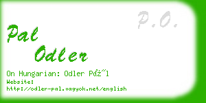 pal odler business card